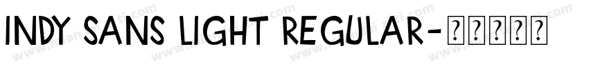 INDY Sans Light Regular字体转换